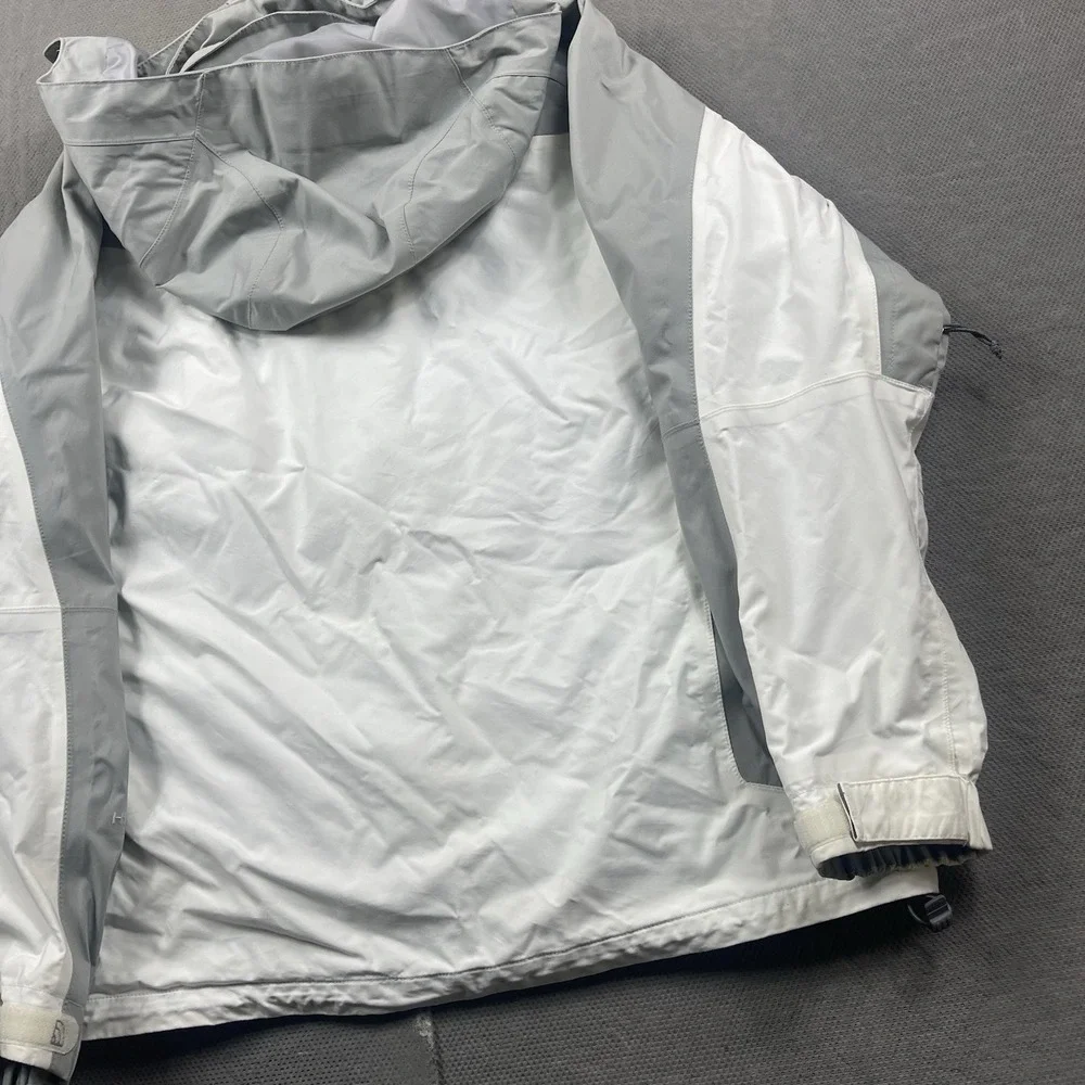 The North Face Jacket Womens XL Dryvent Gray Nylon Full Zip Hooded Outdoor Coat